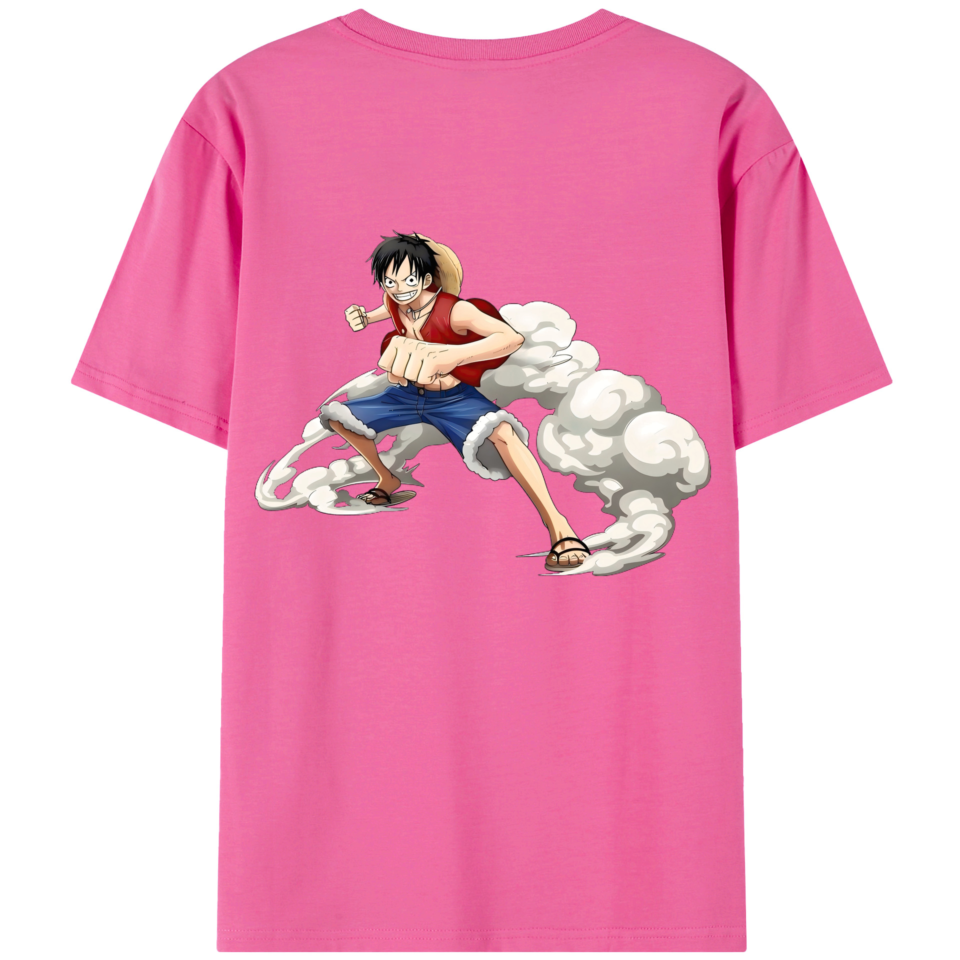 （画像用） ワンピース モンキー・D・ルフィ ONE PIECE Monkey D. Luffy レディース半袖Tシャツ(バックプリント)